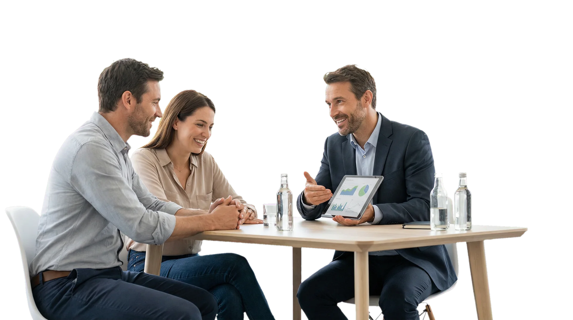 Beratungsgespräch am Tisch